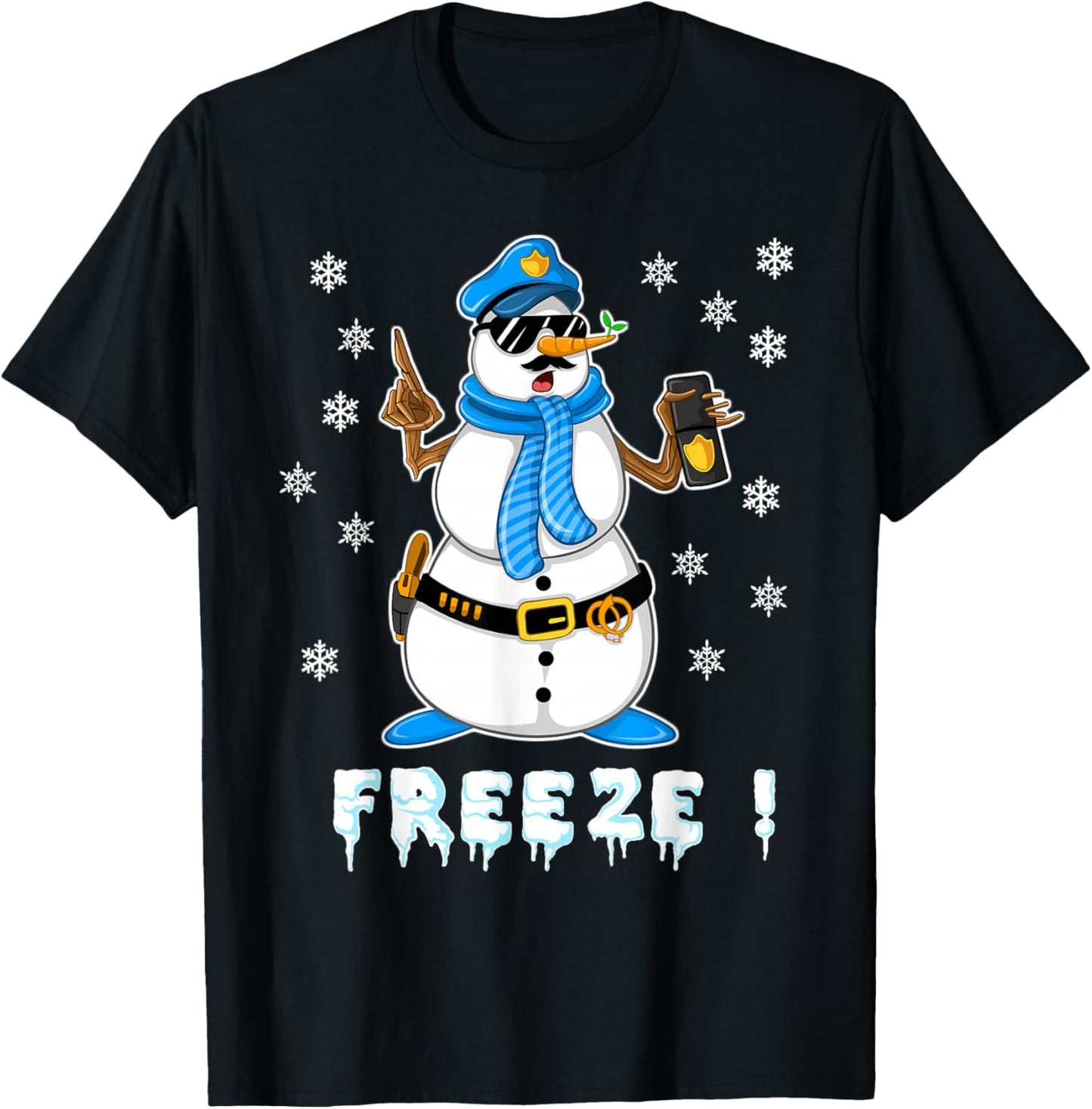 Cool Police Officer Design For Boys Kids Toddler Cop Police T-Shirt - T-Shirt | Black