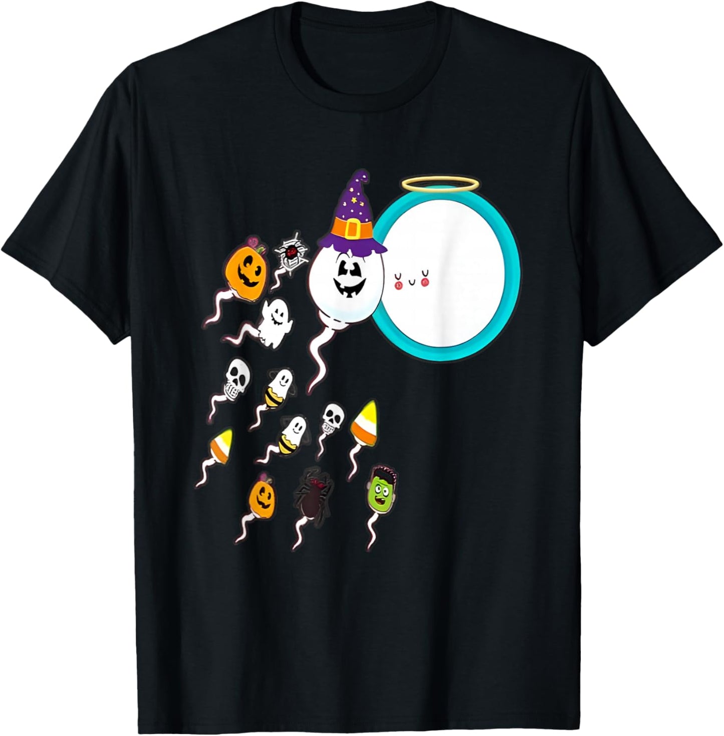 Sperm Load Funny Halloween T-Shirt - T-Shirt | Black