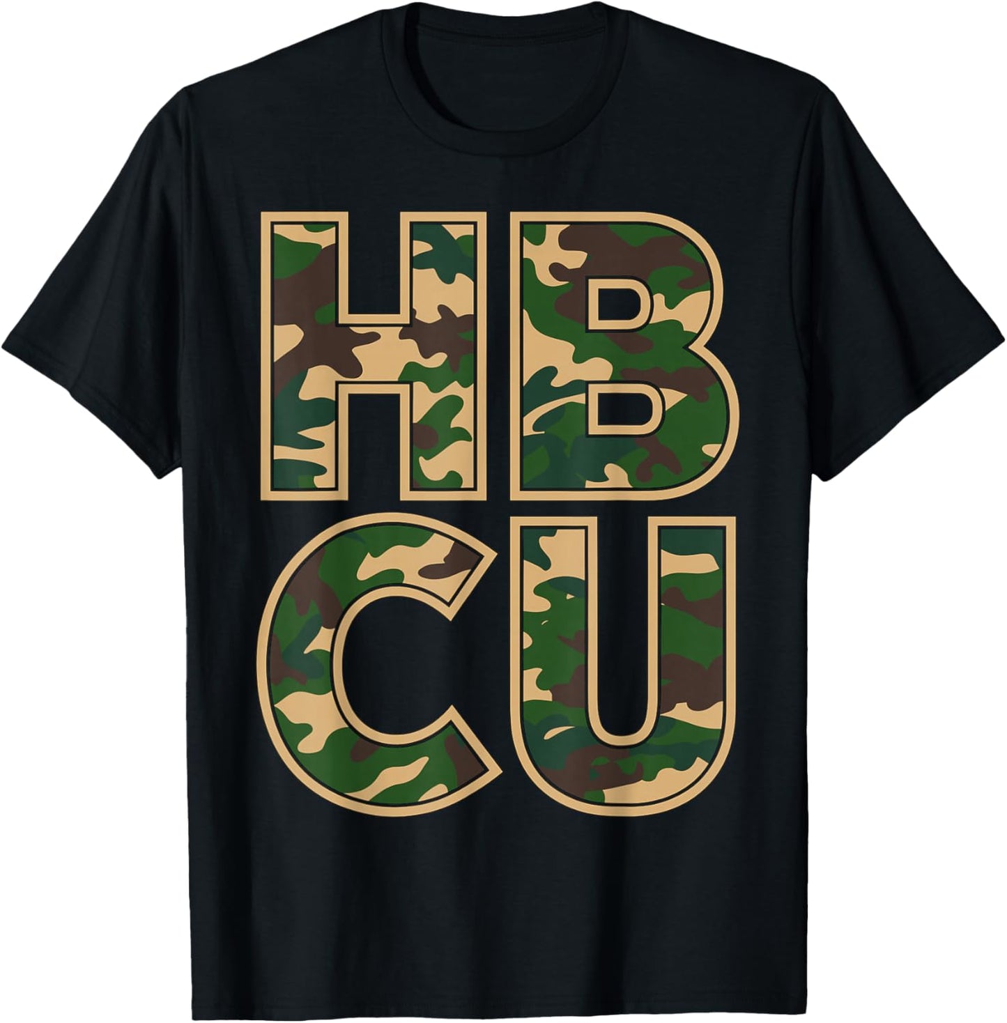 HBCU College Camouflage T-Shirt - T-Shirt | Black