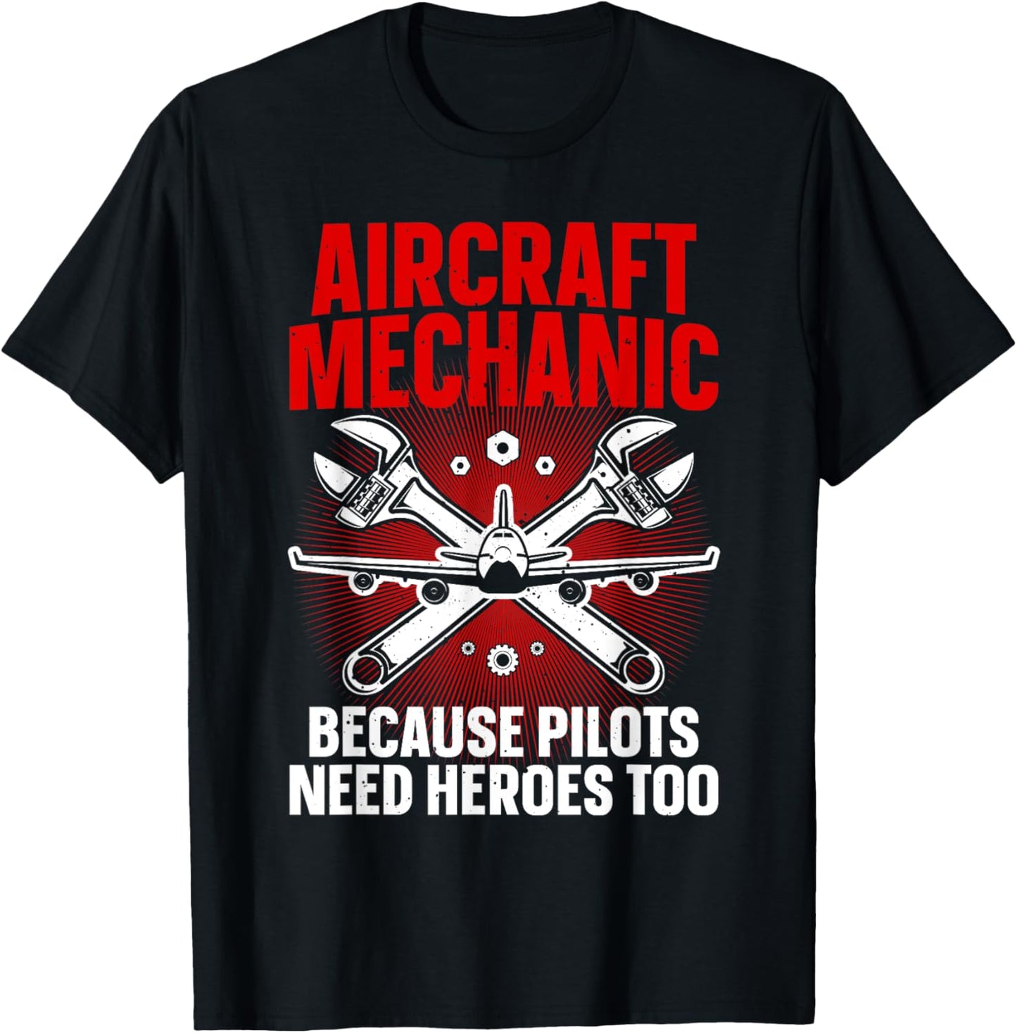 Cool Aircraft Mechanic Art Women Aviation Mechanic T-Shirt - T-Shirt | Black