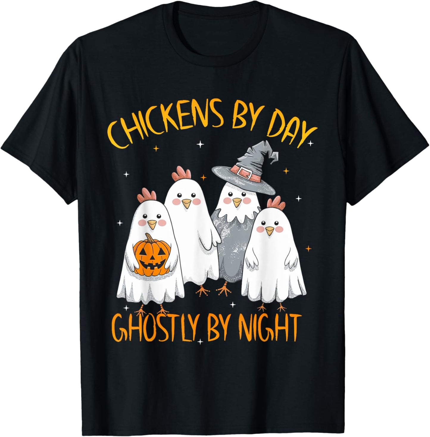 Funny Chicken Halloween Costume Spooky Season Chickens Witch T-Shirt - T-Shirt | Black