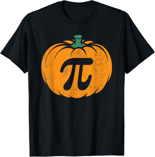 Thanksgiving Pumpkin Pi Pie Costume Math Teacher Halloween T-Shirt - T-Shirt | Black