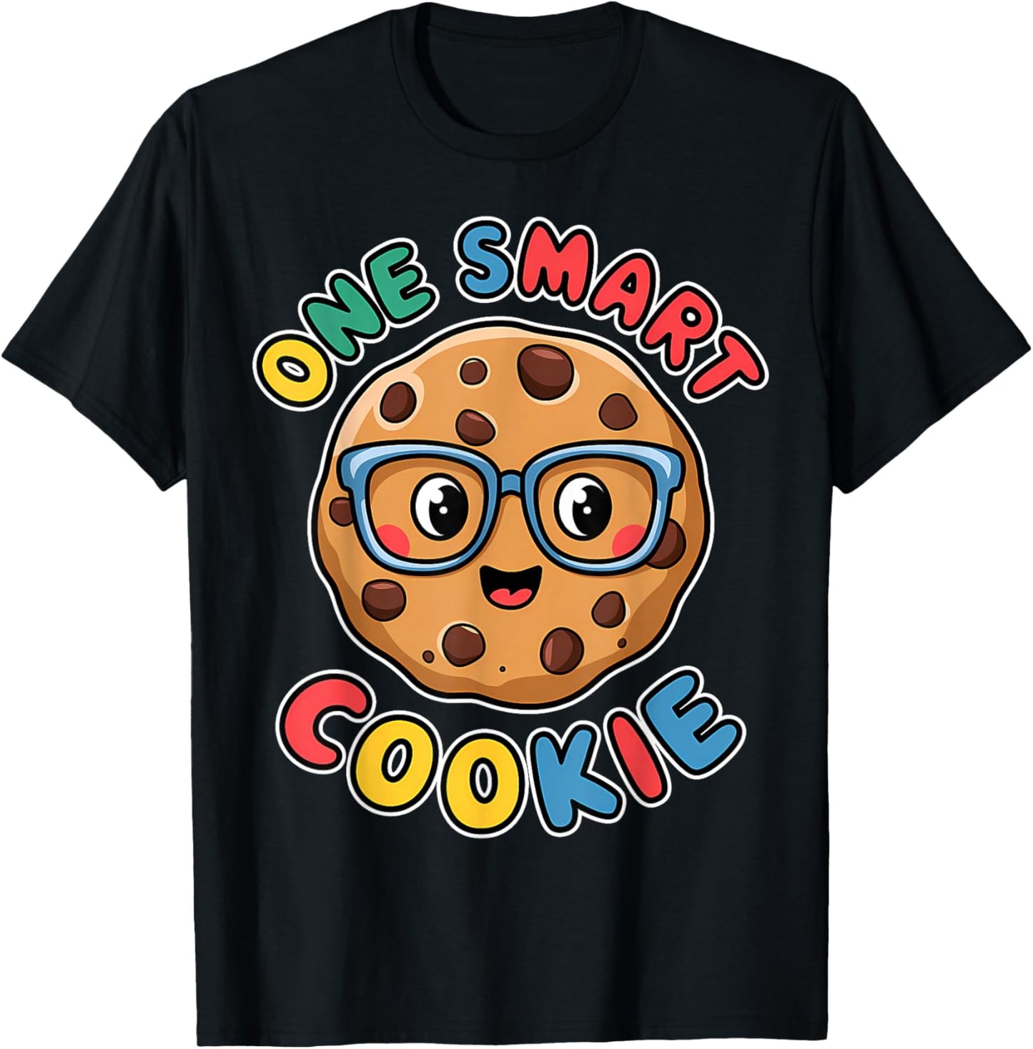 One Smart Cookie Funny Chocolate Chip Cookie T-Shirt - T-Shirt | Black