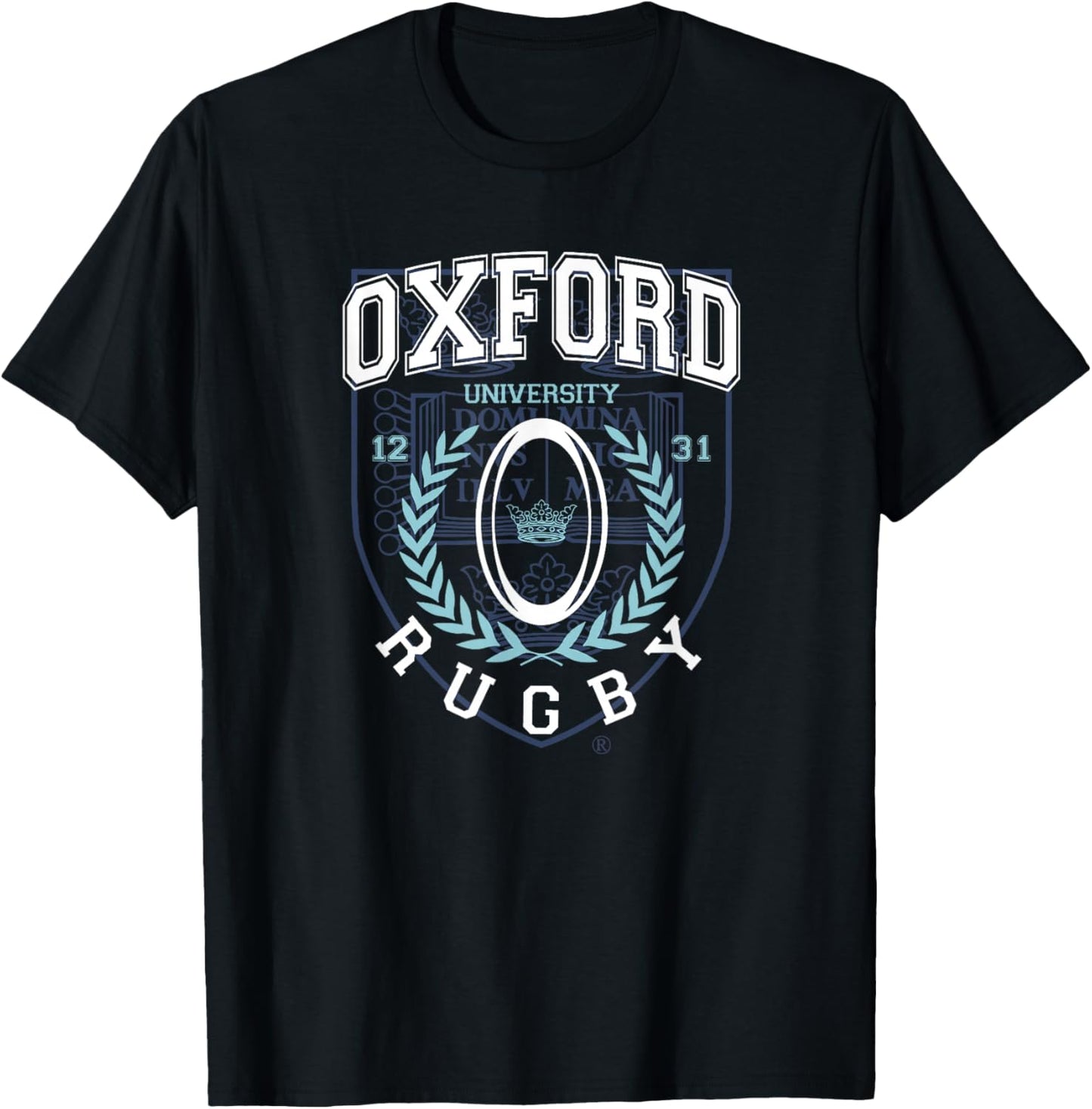 Oxford University Rugby Collegiate Varsitt Sports Apparel T-Shirt - T-Shirt | Black