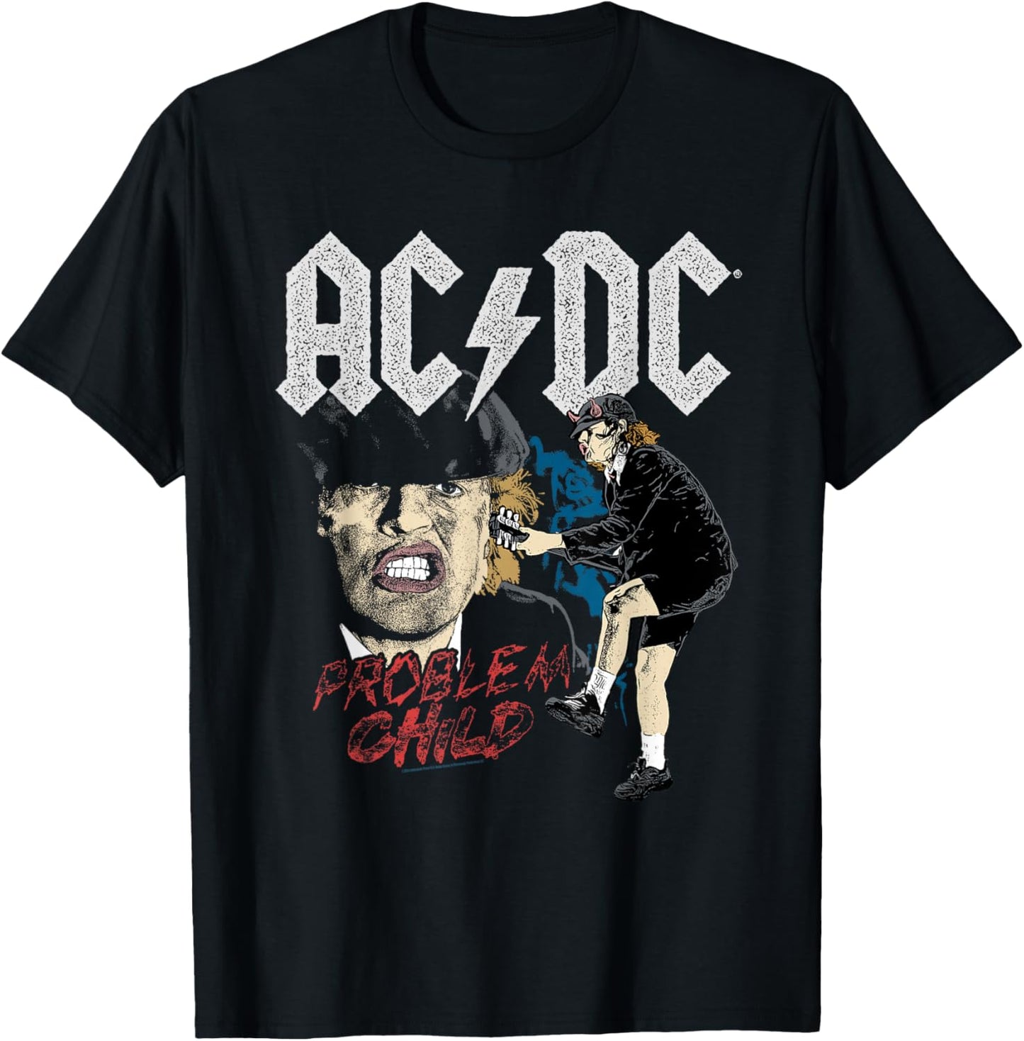 AC/DC Angus Young Problem Child T-Shirt - T-Shirt | Black