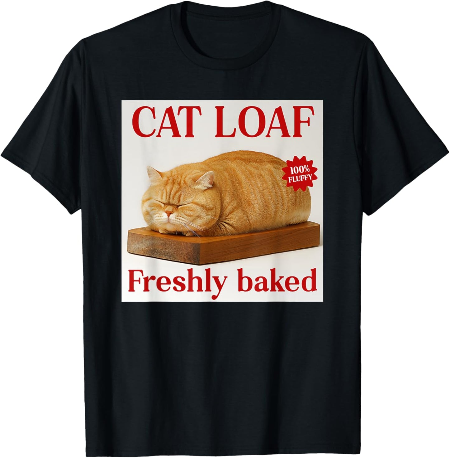 Bread Cat Loaf Funny Cat Bakery T-Shirt - T-Shirt | Black