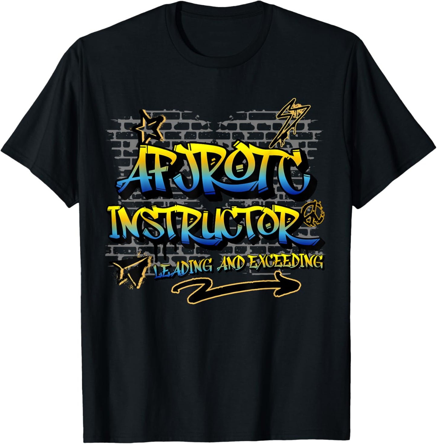 Proud AFJROTC Instructor US Veteran Military AFJROTC Teacher T-Shirt - T-Shirt | Black