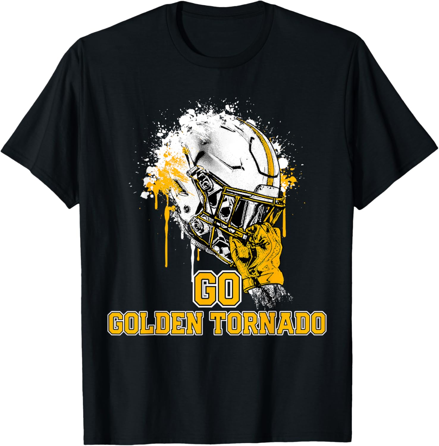 Haynesville Golden Tornado Rising Helmet GO! T-Shirt - T-Shirt | Black