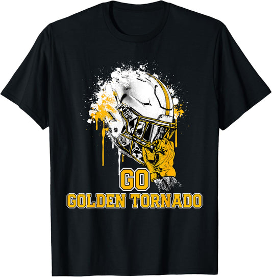 Haynesville Golden Tornado Rising Helmet GO! T-Shirt - T-Shirt | Black