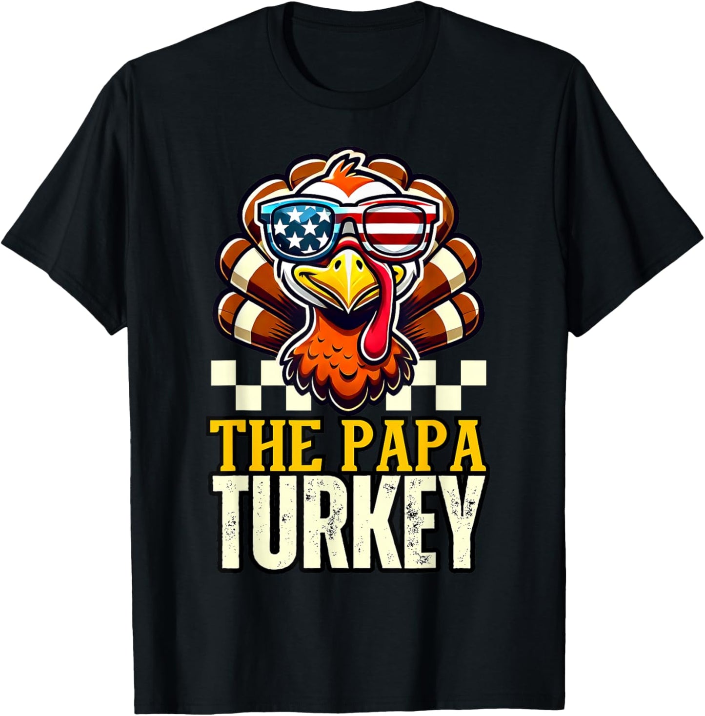 Papa Turkey Dad Dinner Group matching family thanksgiving T-Shirt - T-Shirt | Black