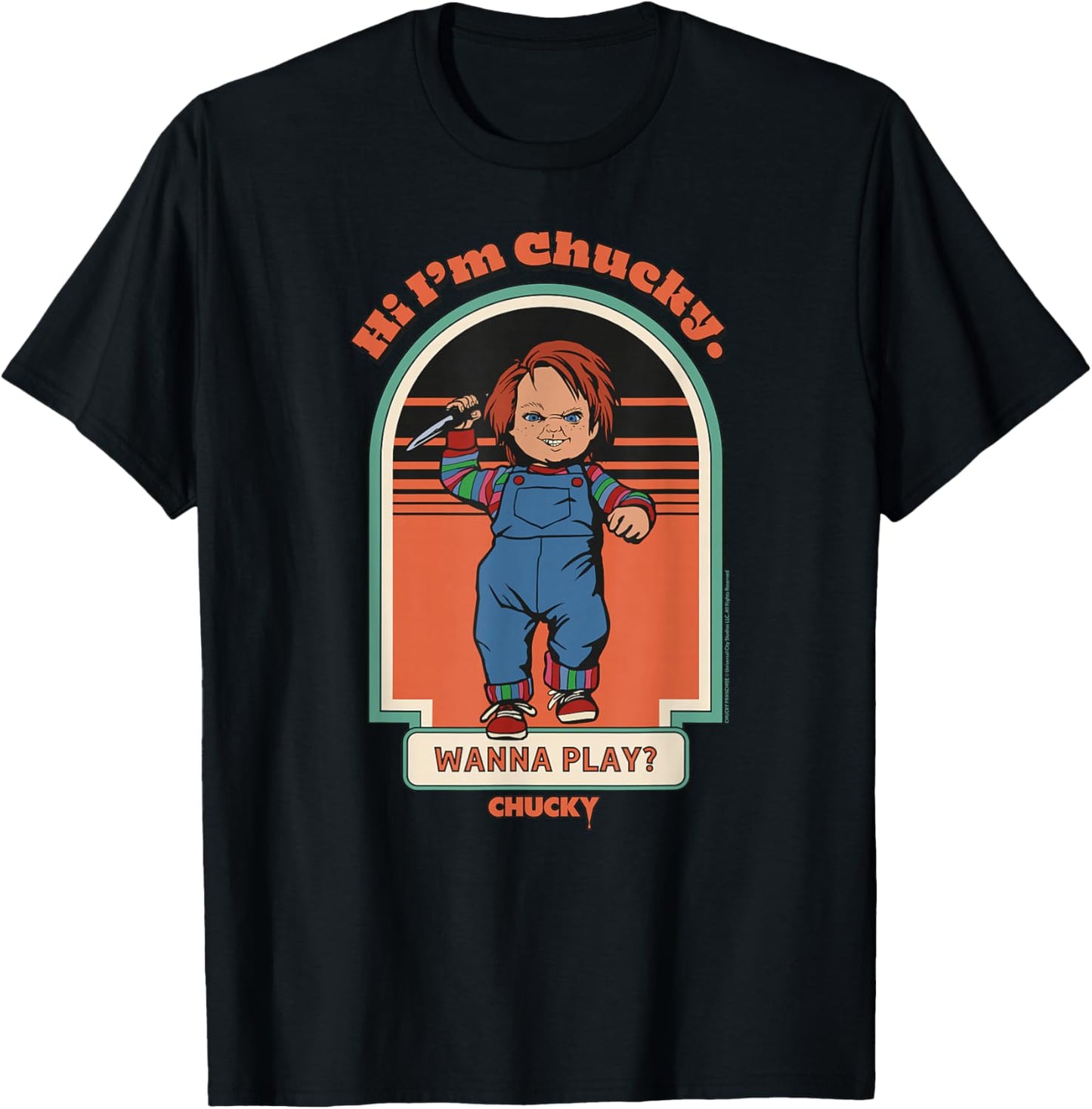 Chucky Hi I'm Chucky Wanna Play Vintage T-Shirt - T-Shirt | Black