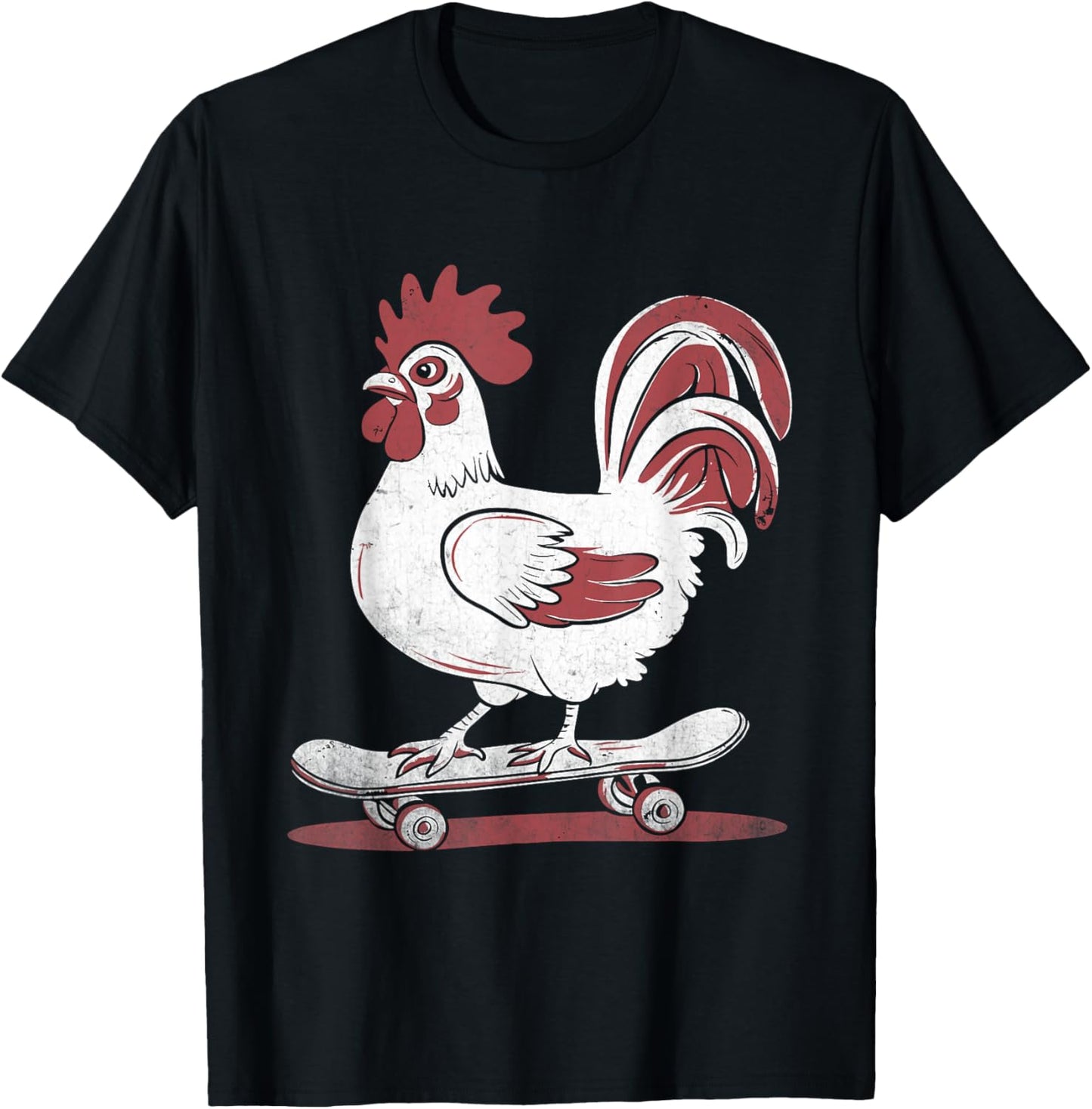 Chicken Skateboarder Skateboarding Skateboarder Skateboard T-Shirt - T-Shirt | Black