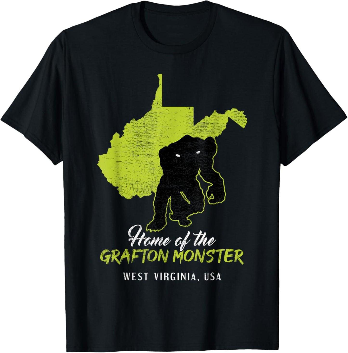 Grafton Monster West Virginia State American Cryptid T-Shirt - T-Shirt | Black