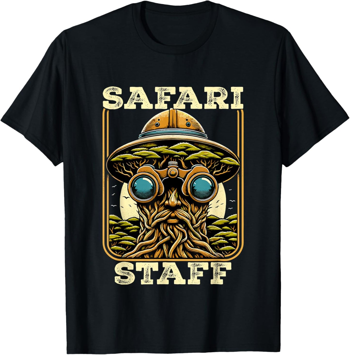 Safari Staff Tour Guide Zookeeper T-Shirt - T-Shirt | Black