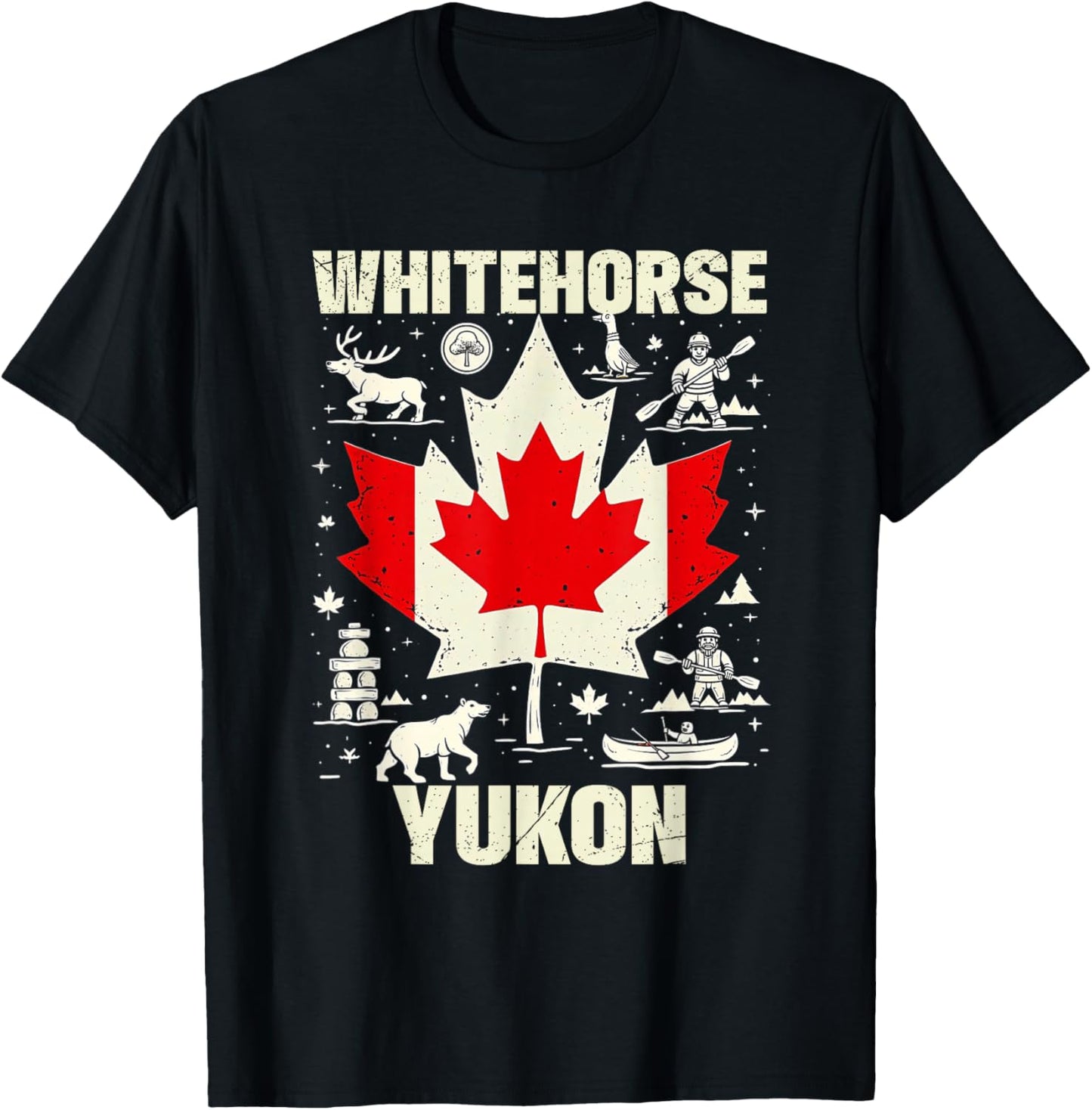 Whitehorse Yukon Canada Canadian Travel Vacation T-Shirt - T-Shirt | Black