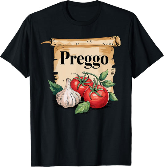 Preggo Sauce Cute and Funny Pregnancy Announcement T-Shirt - T-Shirt | Black