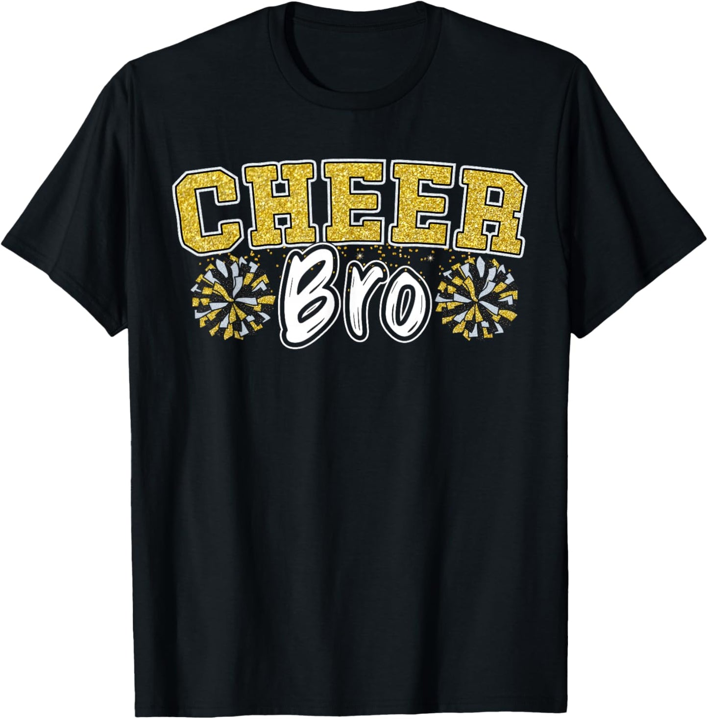 Cheer Bro My Favorite Cheerleader Calls Me Brother Yellow T-Shirt - T-Shirt | Black