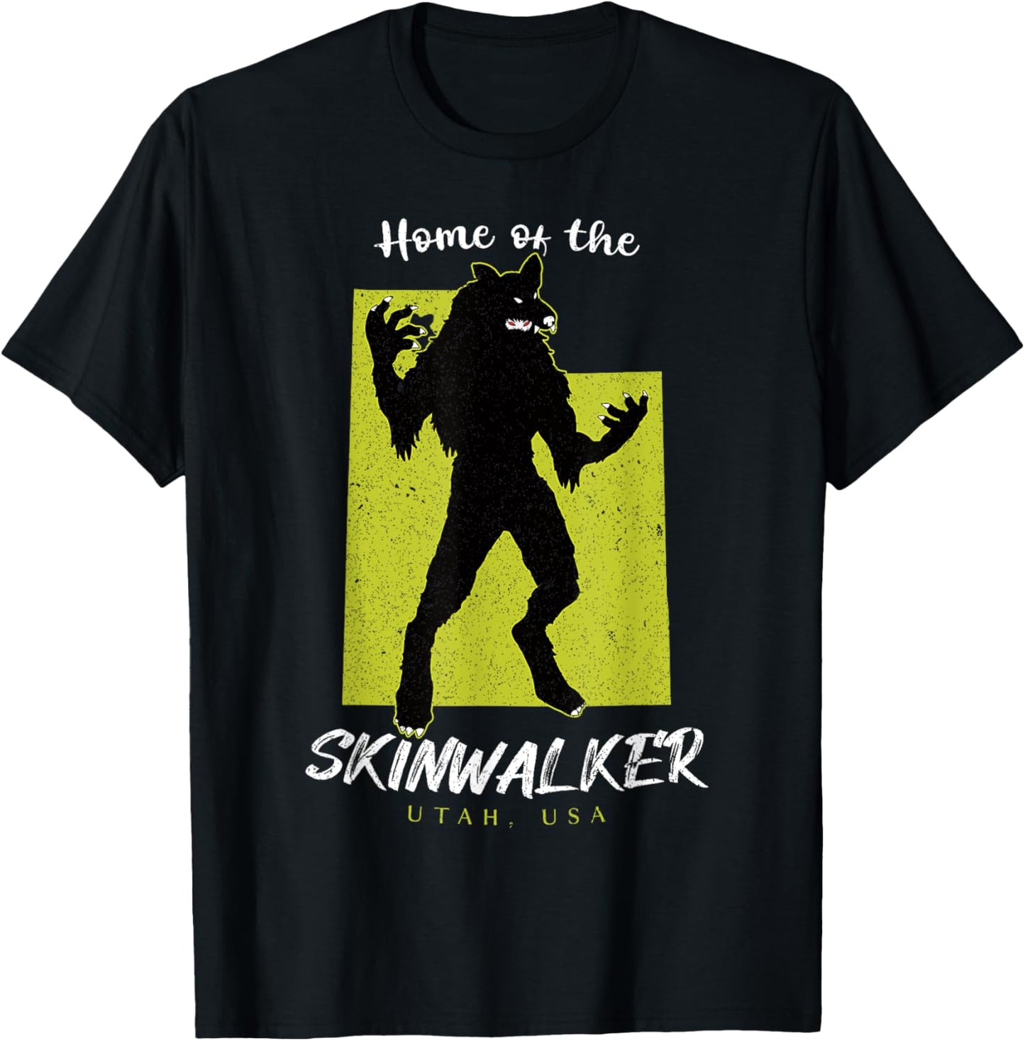 The Skinwalker Utah State American Cryptid T-Shirt - T-Shirt | Black