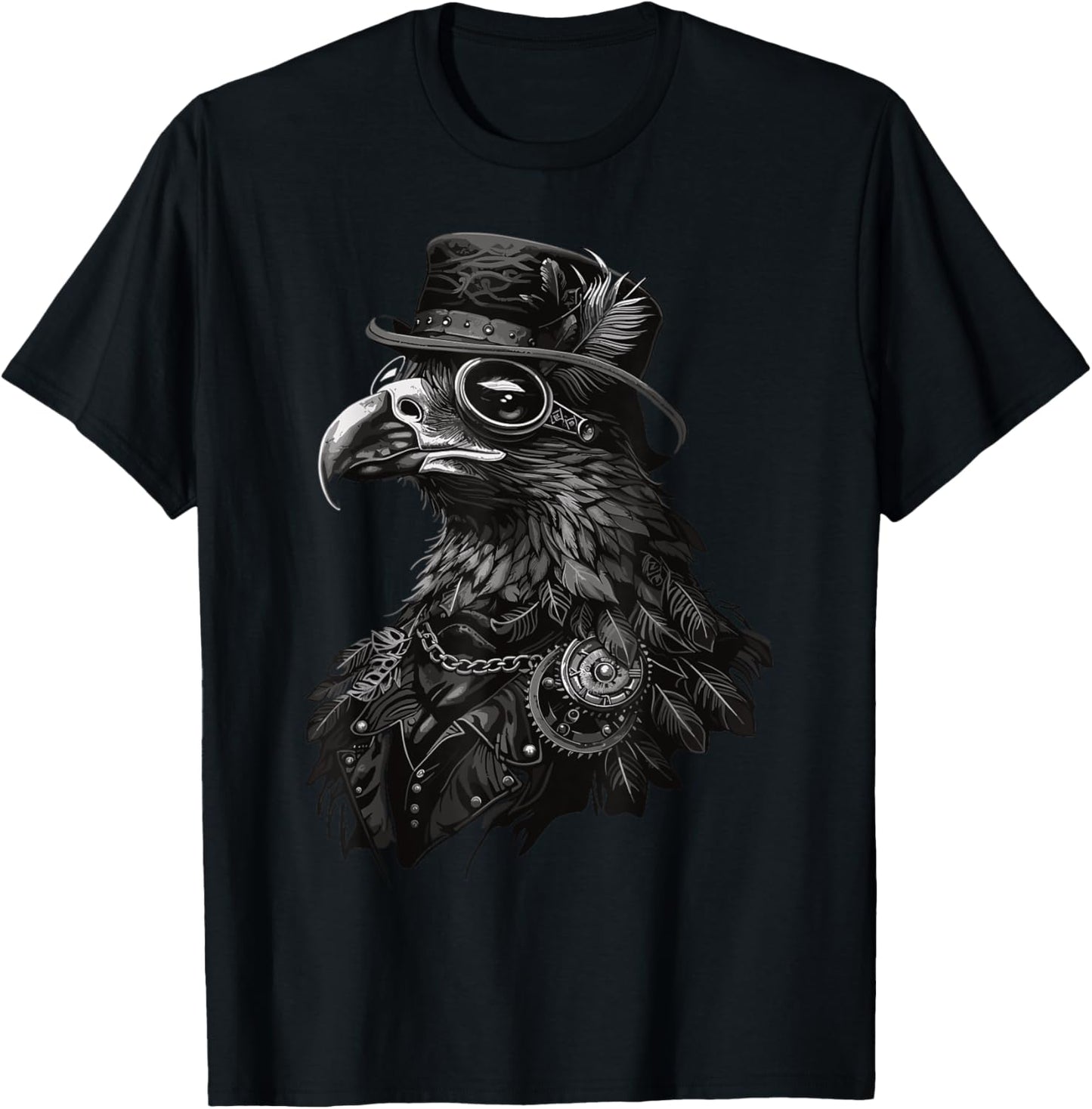 Mechanical Steampunk Eagle T-Shirt - T-Shirt | Black