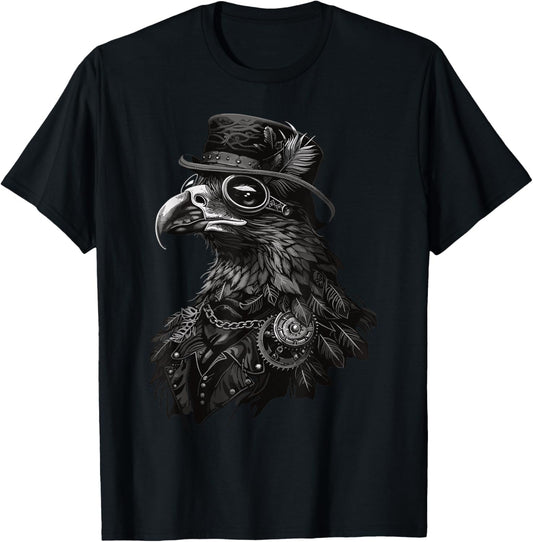 Mechanical Steampunk Eagle T-Shirt - T-Shirt | Black