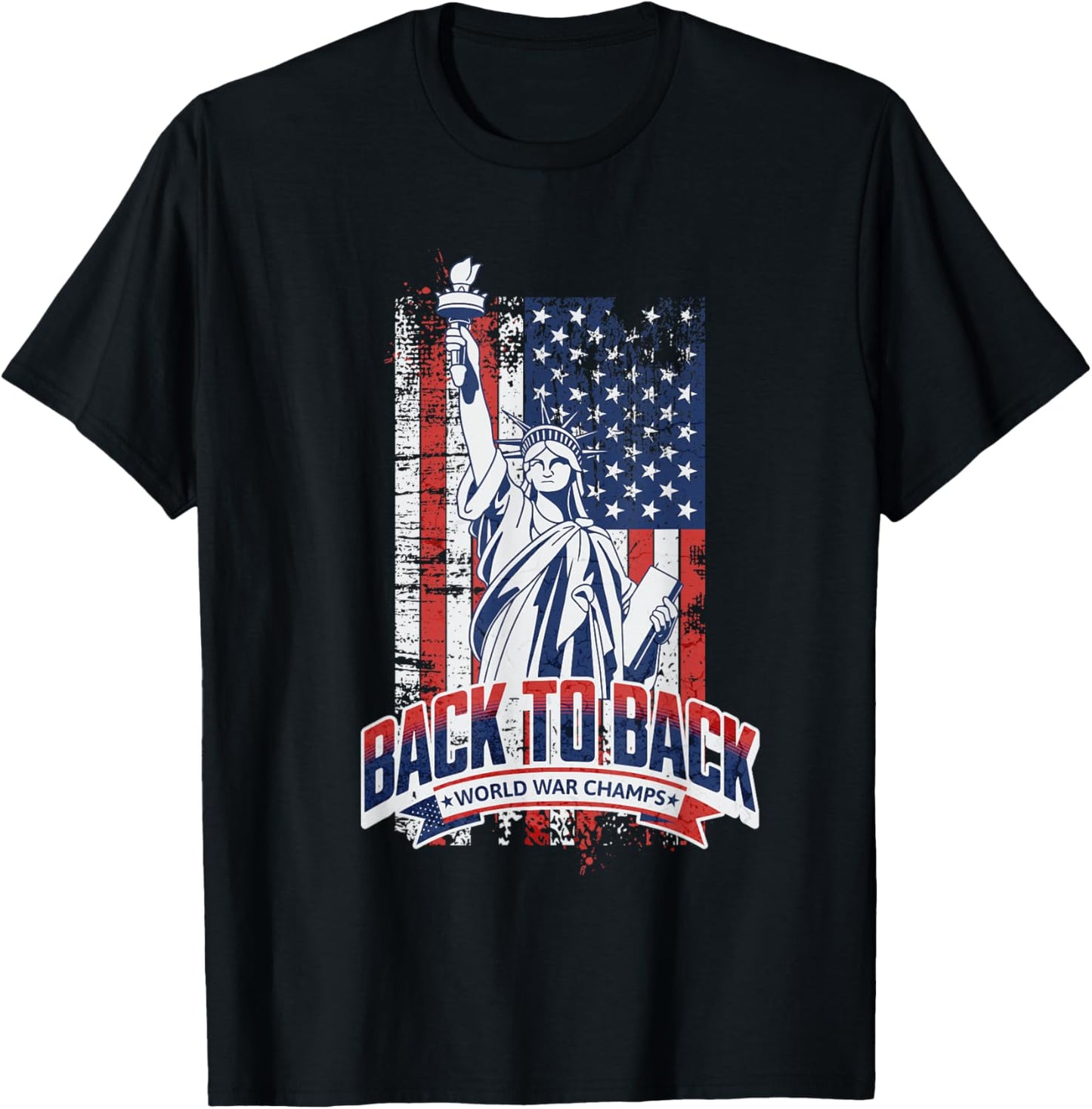 America Back to Back WorldWar Champs Pride graphic T-Shirt - T-Shirt | Black