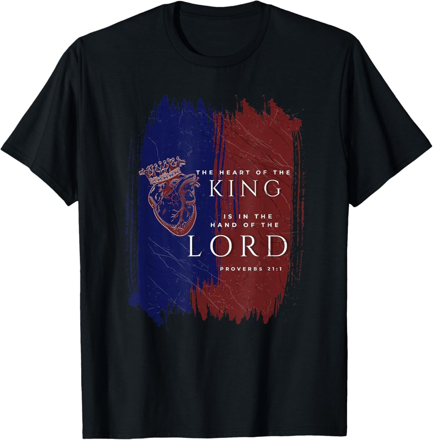 The Heart Of The King (Red, White & Blue) T-Shirt - T-Shirt | Black