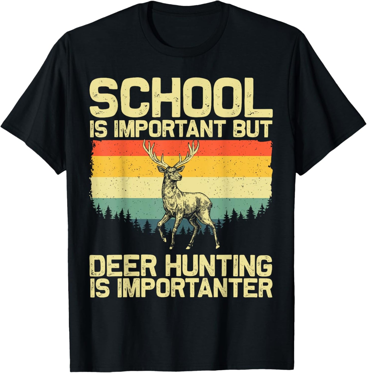 Deer Hunting Design For Boys Men Deer Hunter Deer Hunting T-Shirt - T-Shirt | Black