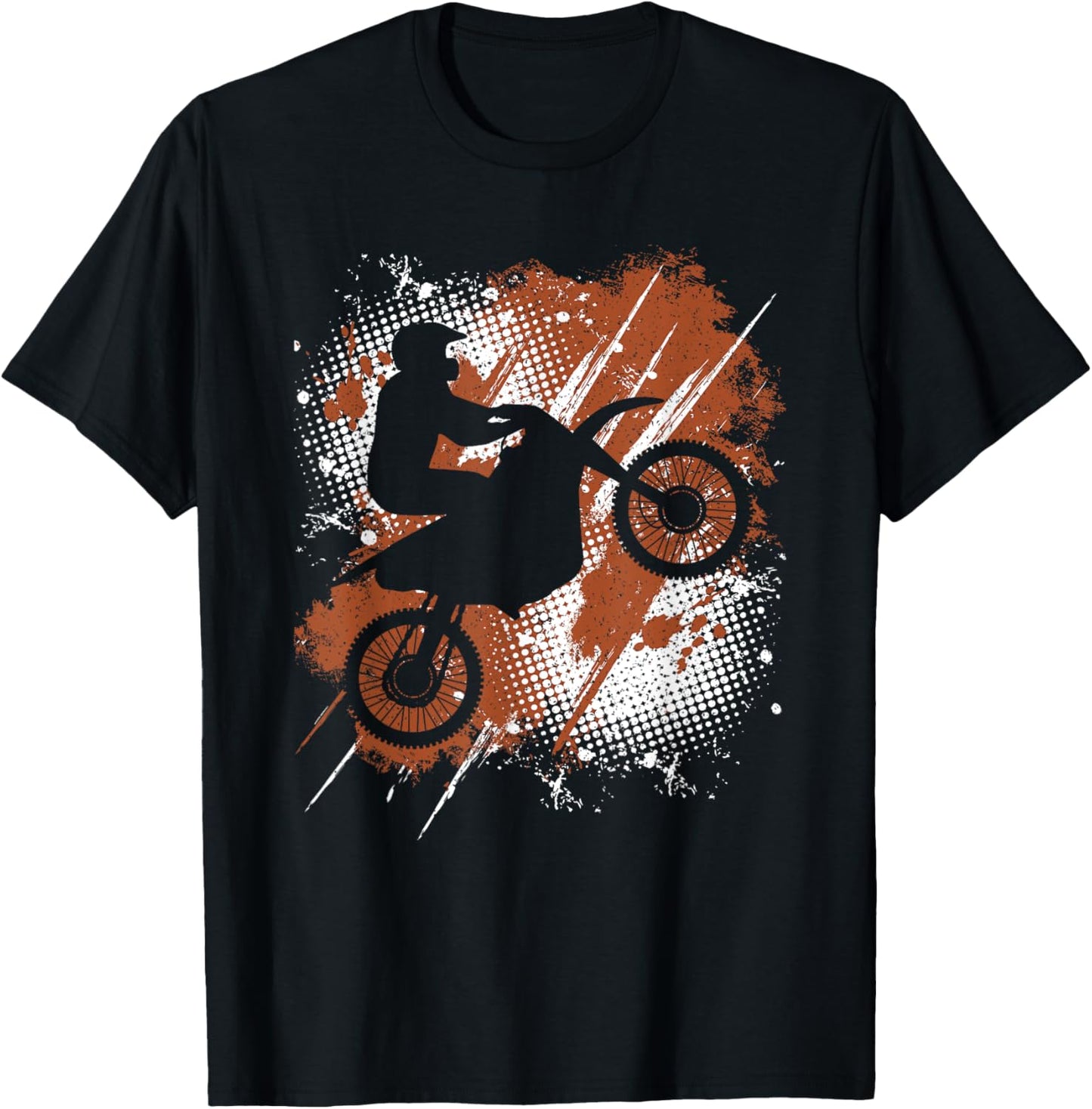 Vintage Motocross Dirt Bike Lover Men Women Kids T-Shirt - T-Shirt | Black