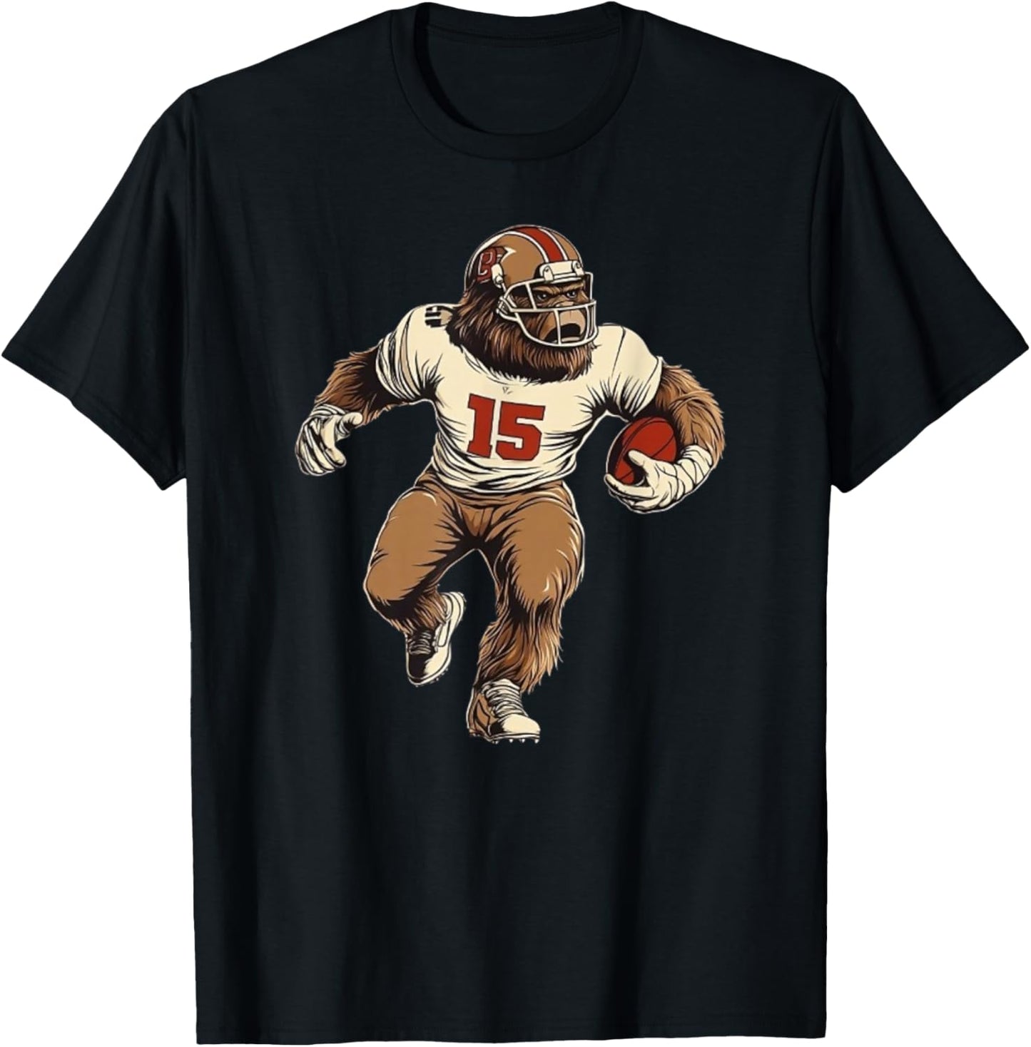Funny Bigfoot Sasquatch Women Coach Player Football T-Shirt - T-Shirt | Black