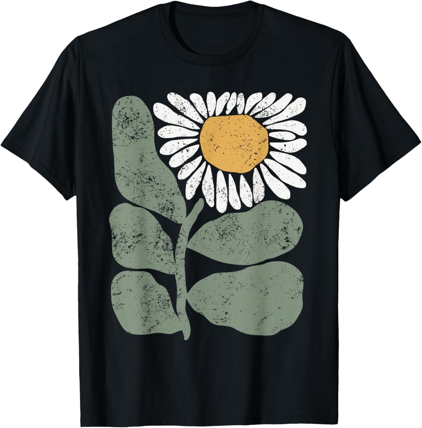 Vintage Boho Wildflower Retro Botanical Wildflower Gardener T-Shirt - T-Shirt | Black