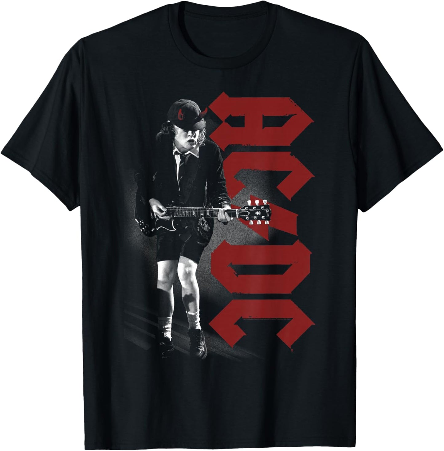 AC/DC Angus Rockin Black T-Shirt - T-Shirt | Black