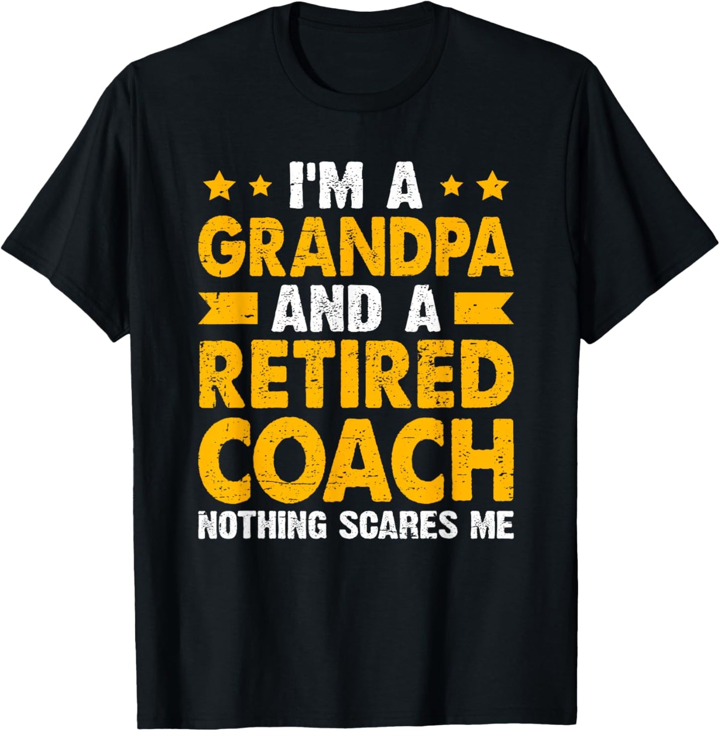 Grandpa And Retired Coach Retirement T-Shirt - T-Shirt | Black