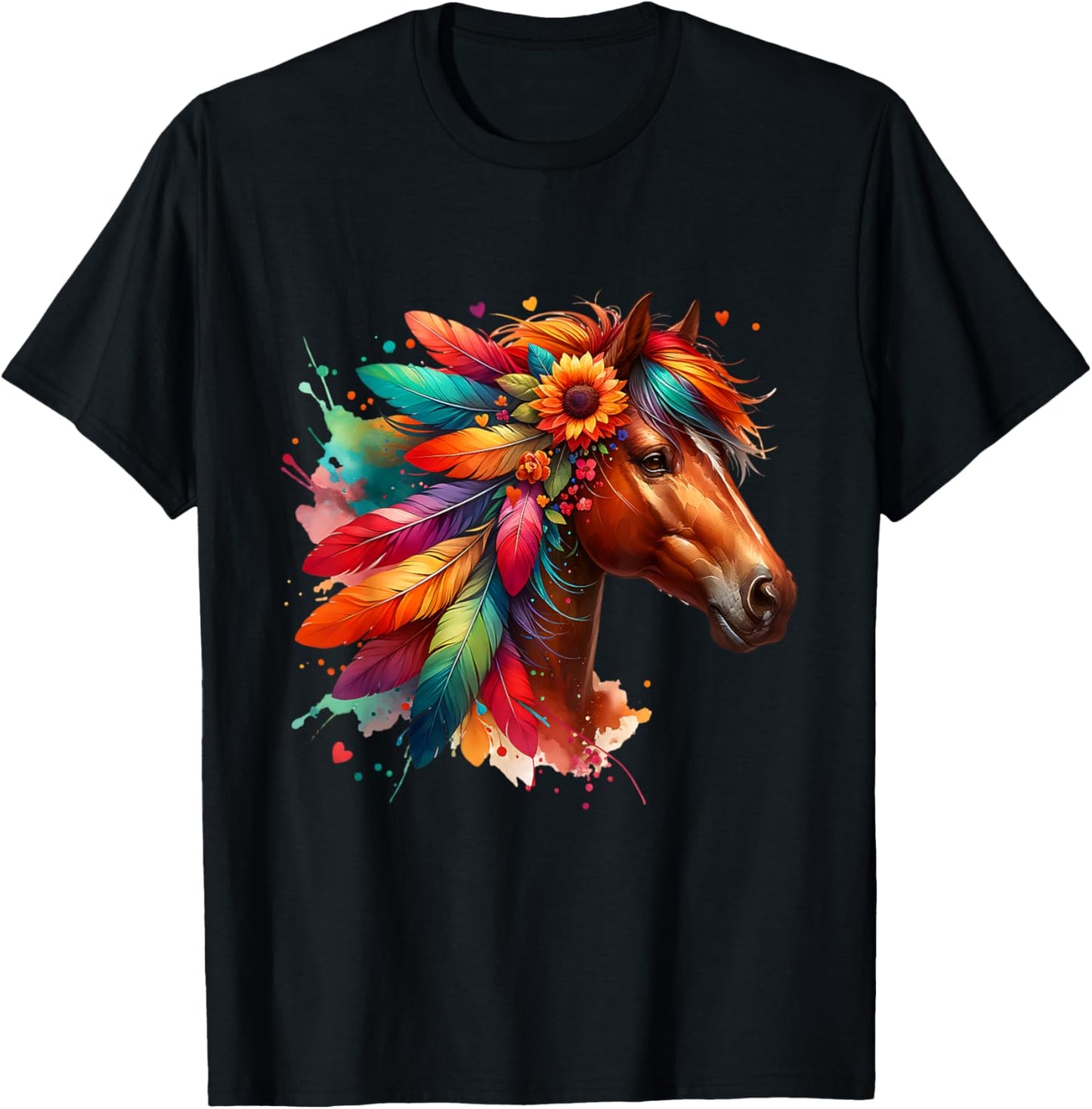 Horse Girl Teens Women Horses Lover Riding Horse T-Shirt - T-Shirt | Black