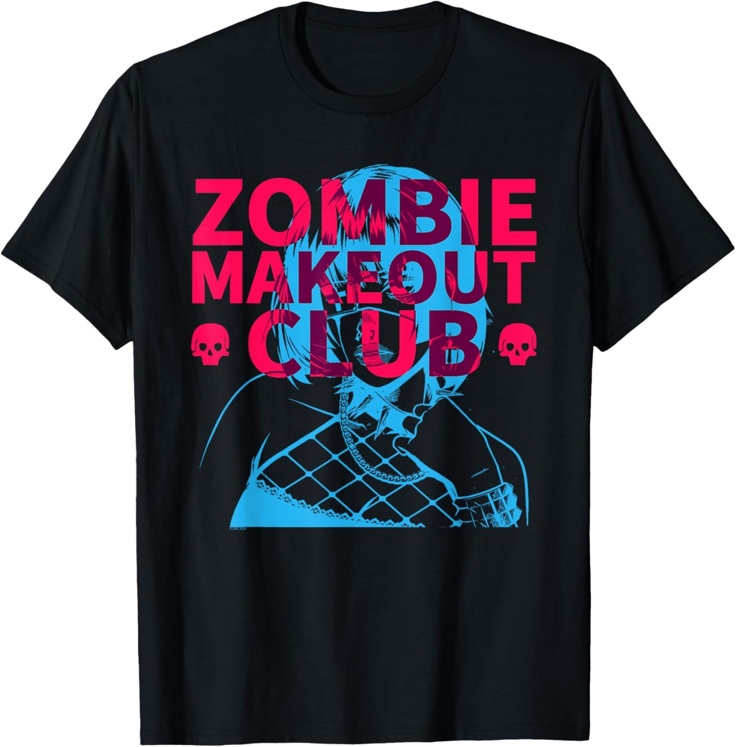 Zombie Makeout Club Punk Girl Overlap T-Shirt - T-Shirt | Black