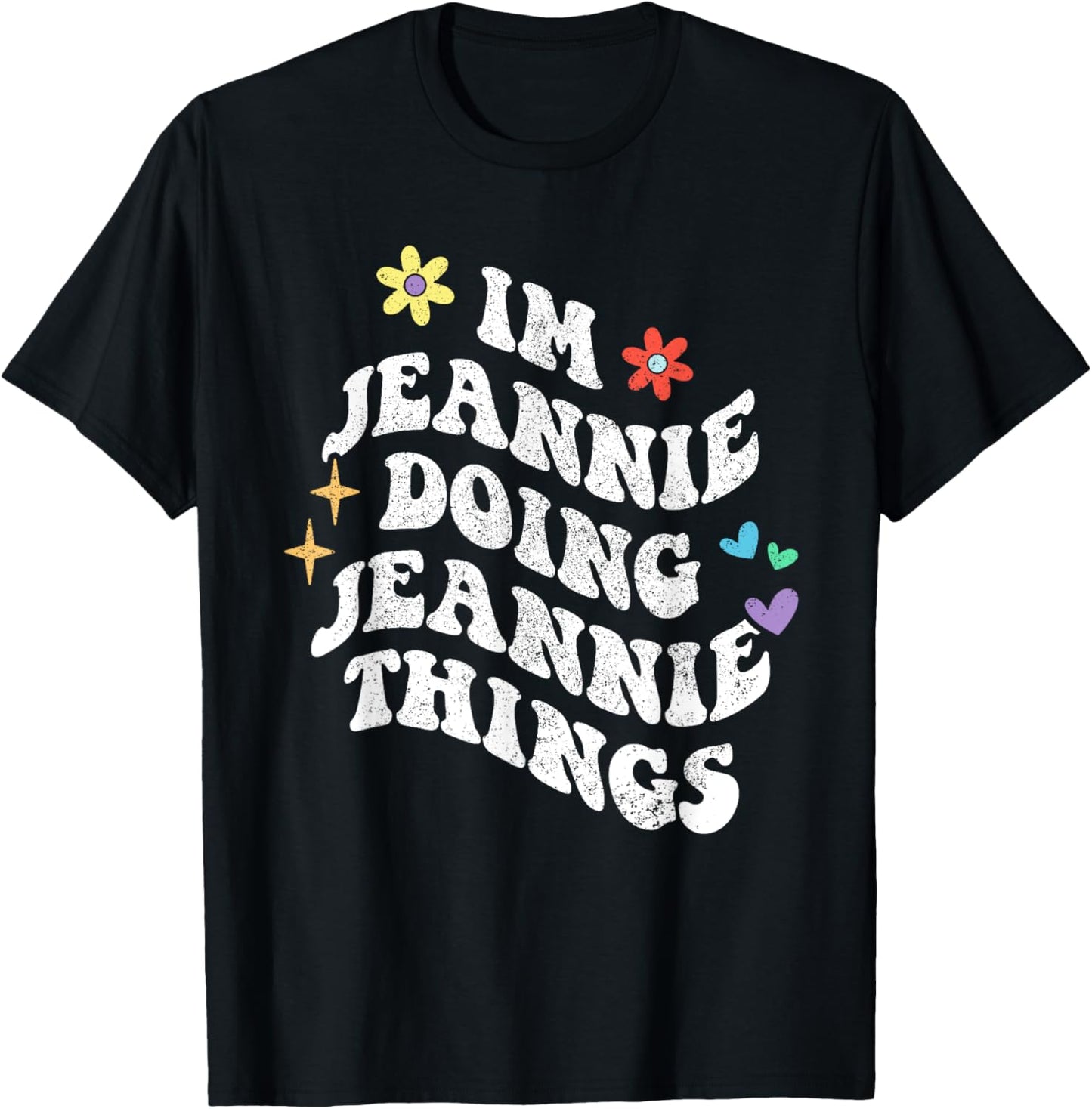 Retro Groovy Im Jeannie Doing Jeannie Things Funny Mother's T-Shirt - T-Shirt | Black