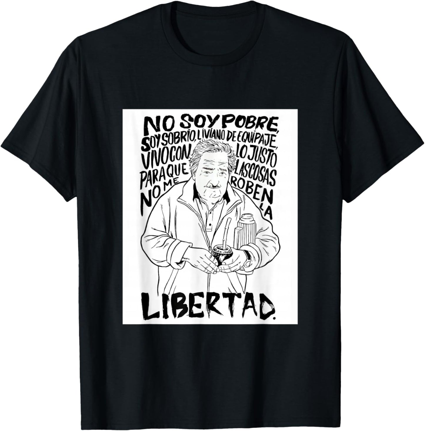 Pepe Mujica libertad T-Shirt - T-Shirt | Black