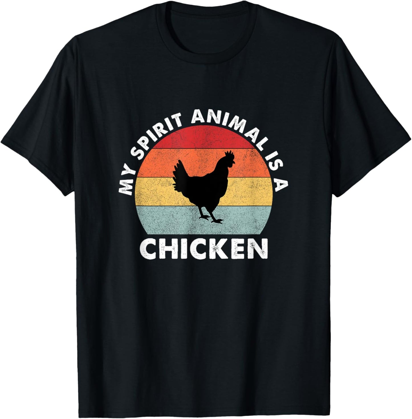 Vintage My Spirit Animal Is a Chicken T-Shirt - T-Shirt | Black