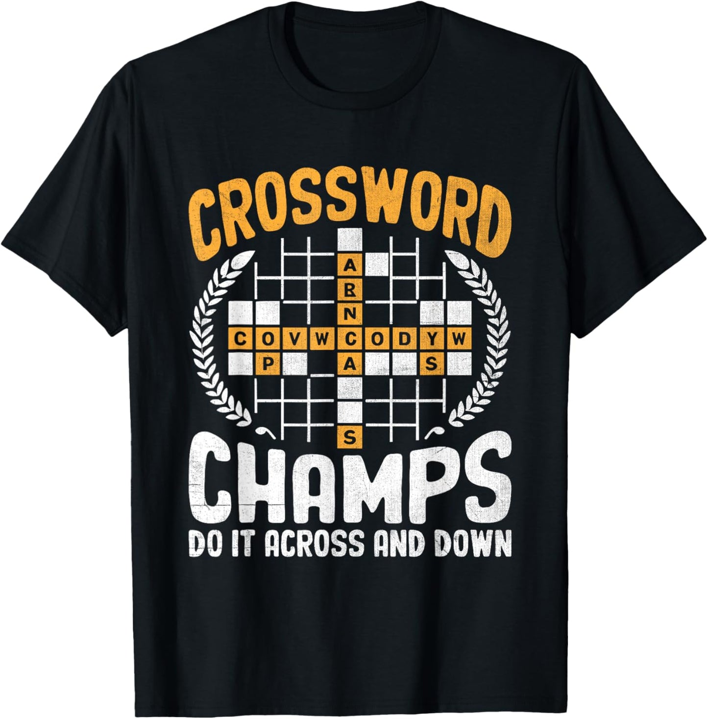 Funny Vintage Crossword Puzzle Solvers Word Nerd Lover T-Shirt - T-Shirt | Black
