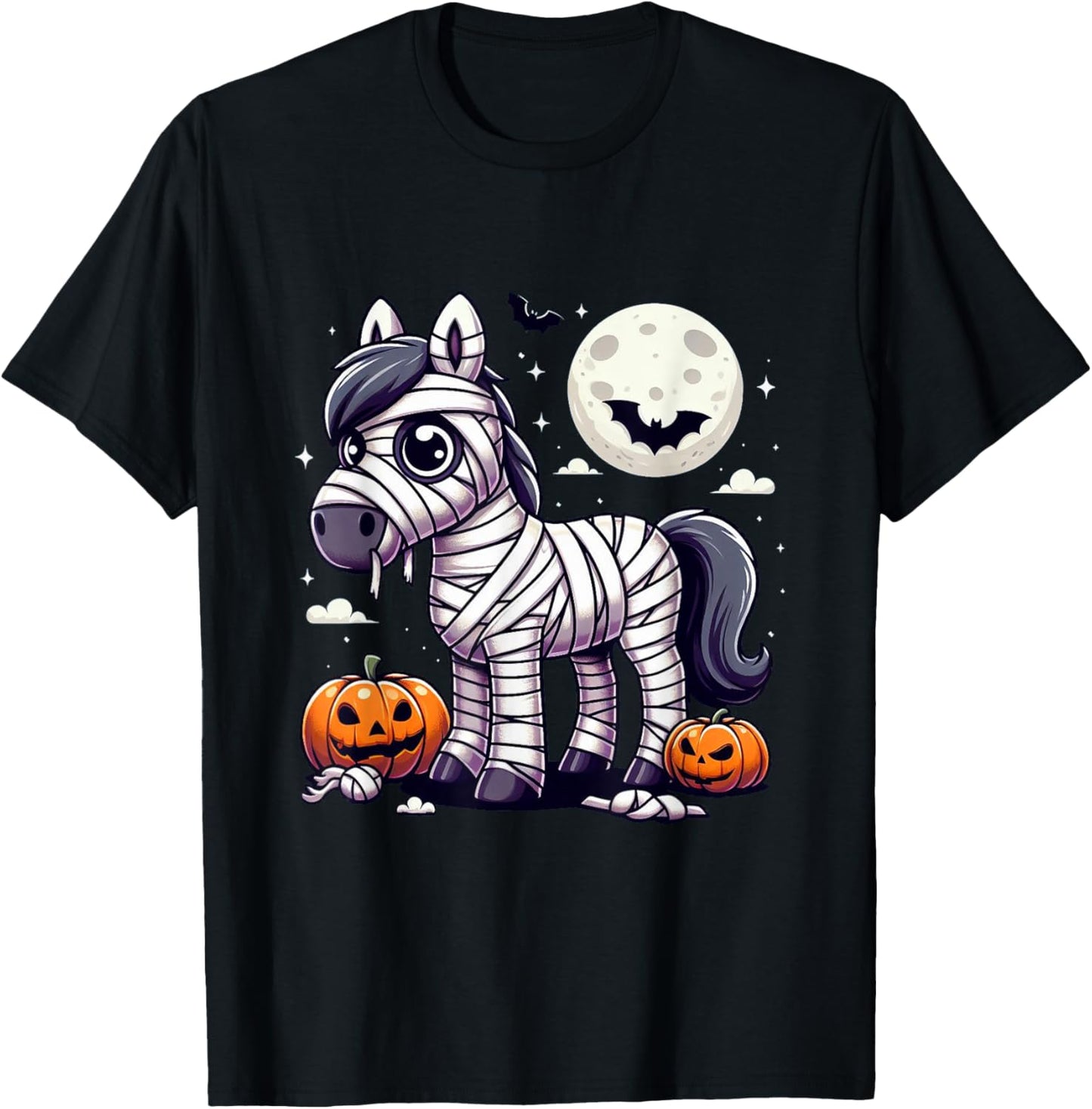 spooky Horse mummy T-Shirt - T-Shirt | Black