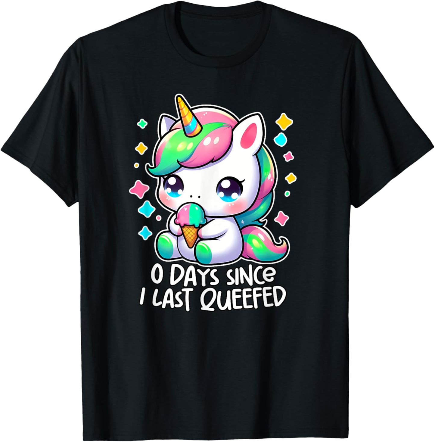 0 DAYS SINCE I LAST QUEEFED oddly specific meme crude humor T-Shirt - T-Shirt | Black