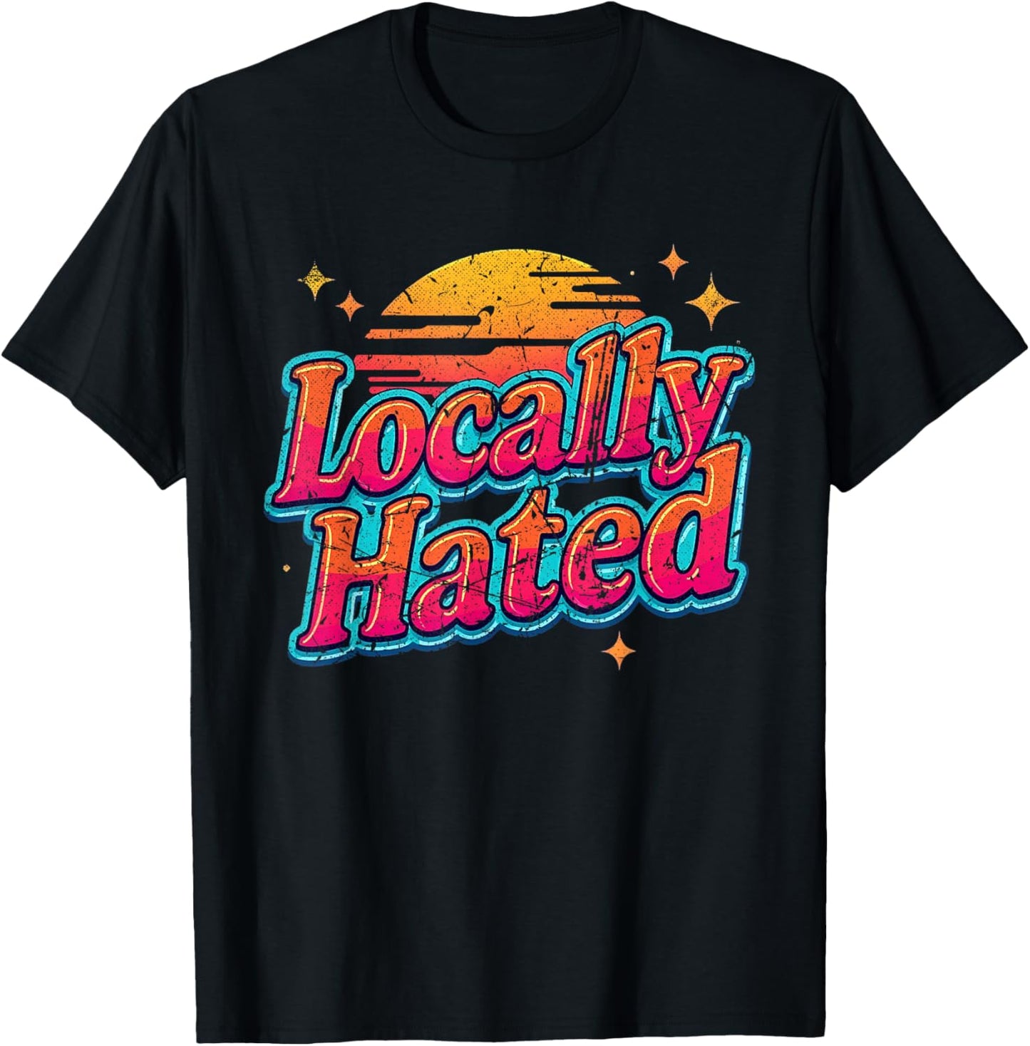 Eighties Inspired Locally Hated T-Shirt - T-Shirt | Black