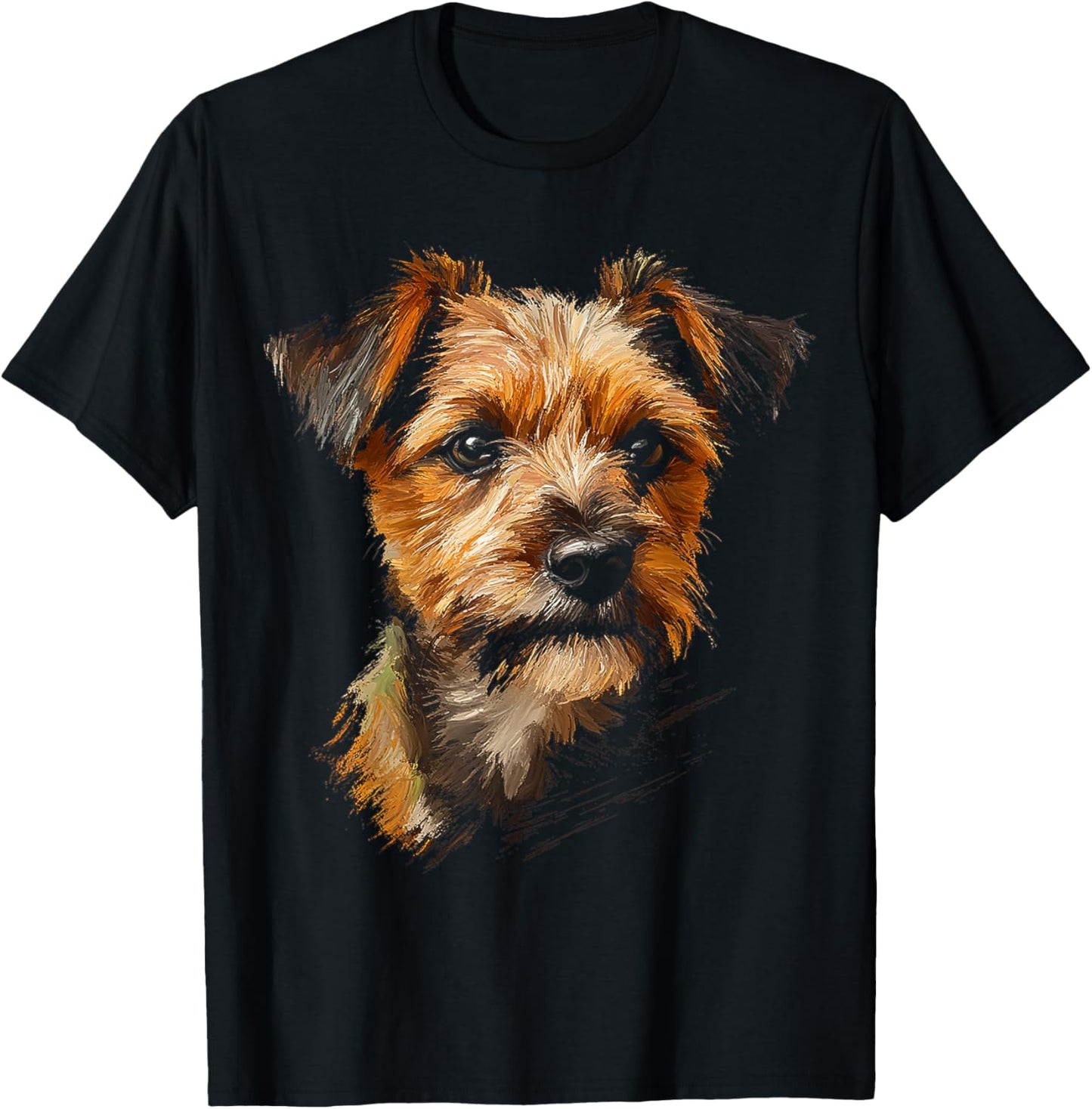 Border Terrier Dog Graphic Pet Art Border Terrier Women Kids T-Shirt - T-Shirt | Black
