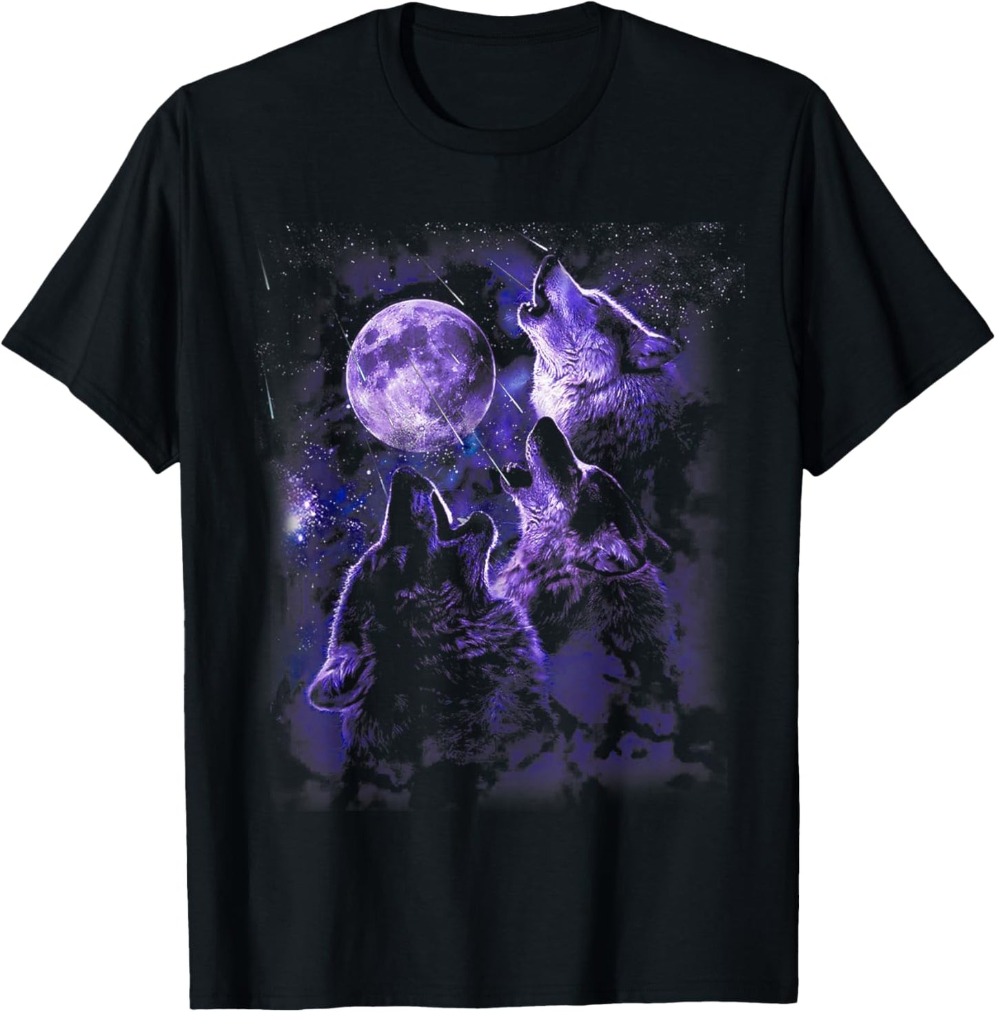Wolf Howling At The Moon Wildlife Wolves Lovers Men T-Shirt - T-Shirt | Black