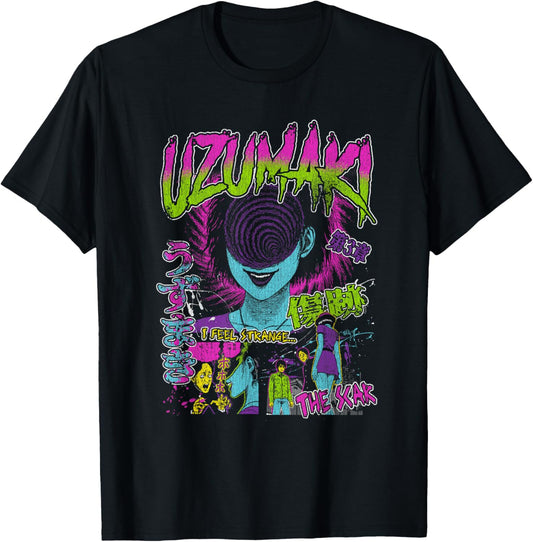 Uzumaki Junji Ito Spiral Girl Horror Manga T-Shirt - T-Shirt | Black
