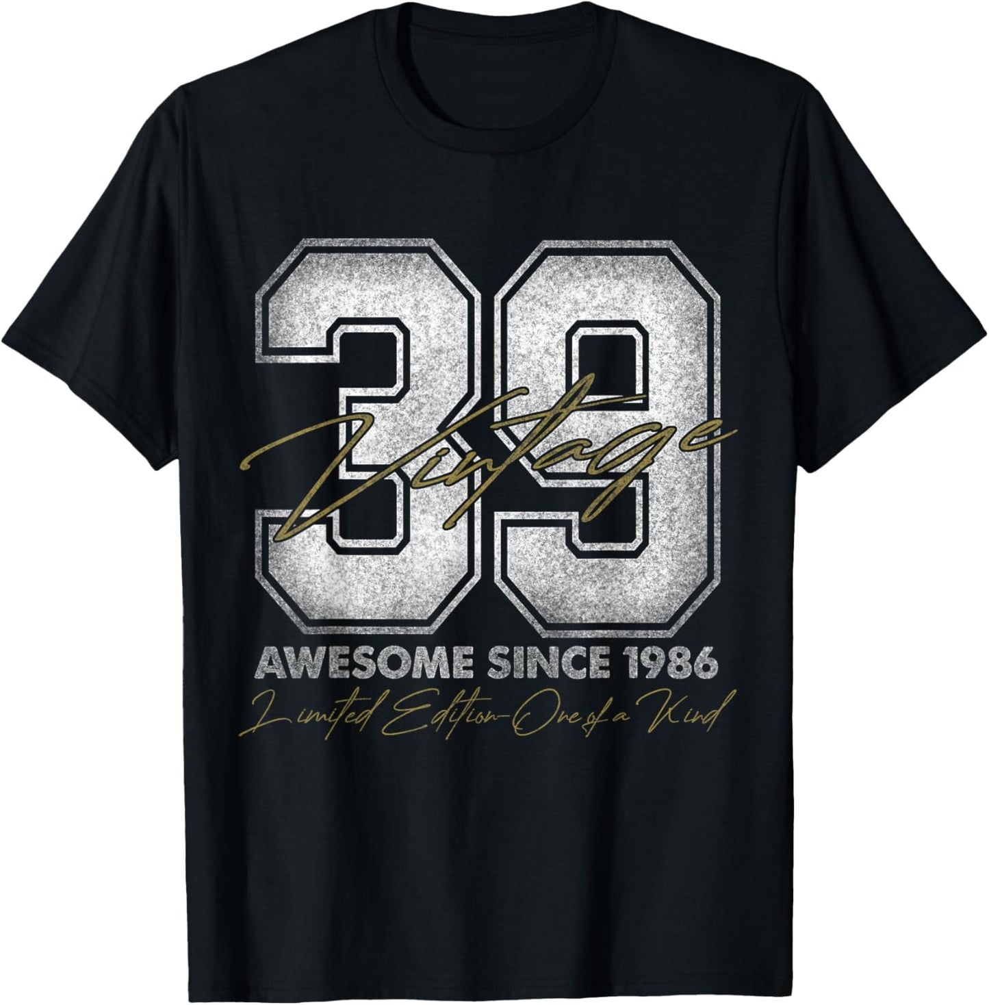 39 Year Old Gifts Vintage 1986 Limited Edition 39th Birthday T-Shirt - T-Shirt | Black