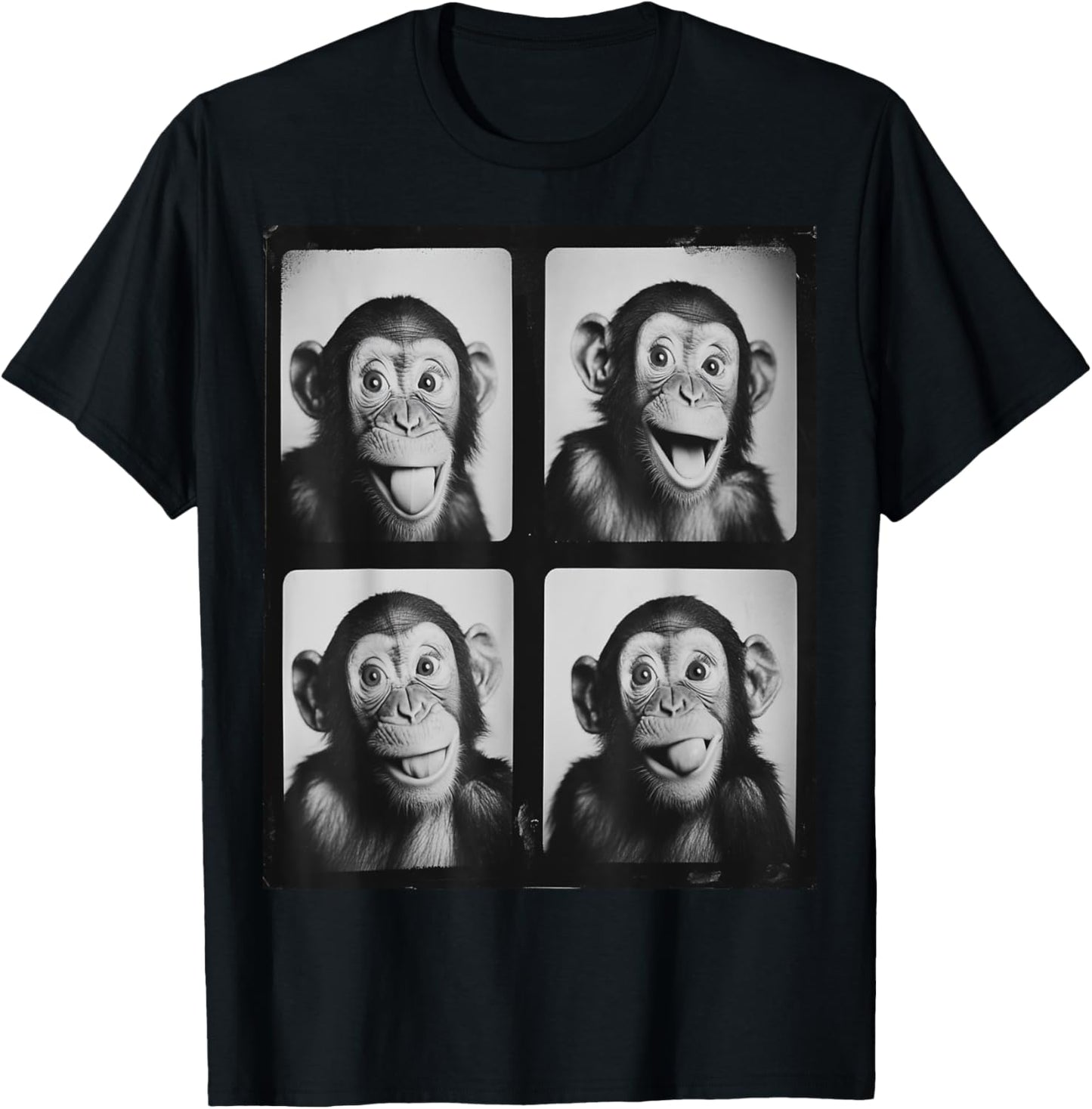 Funny Chimp Baby Chimpanzee Monkey Face T-Shirt - T-Shirt | Black