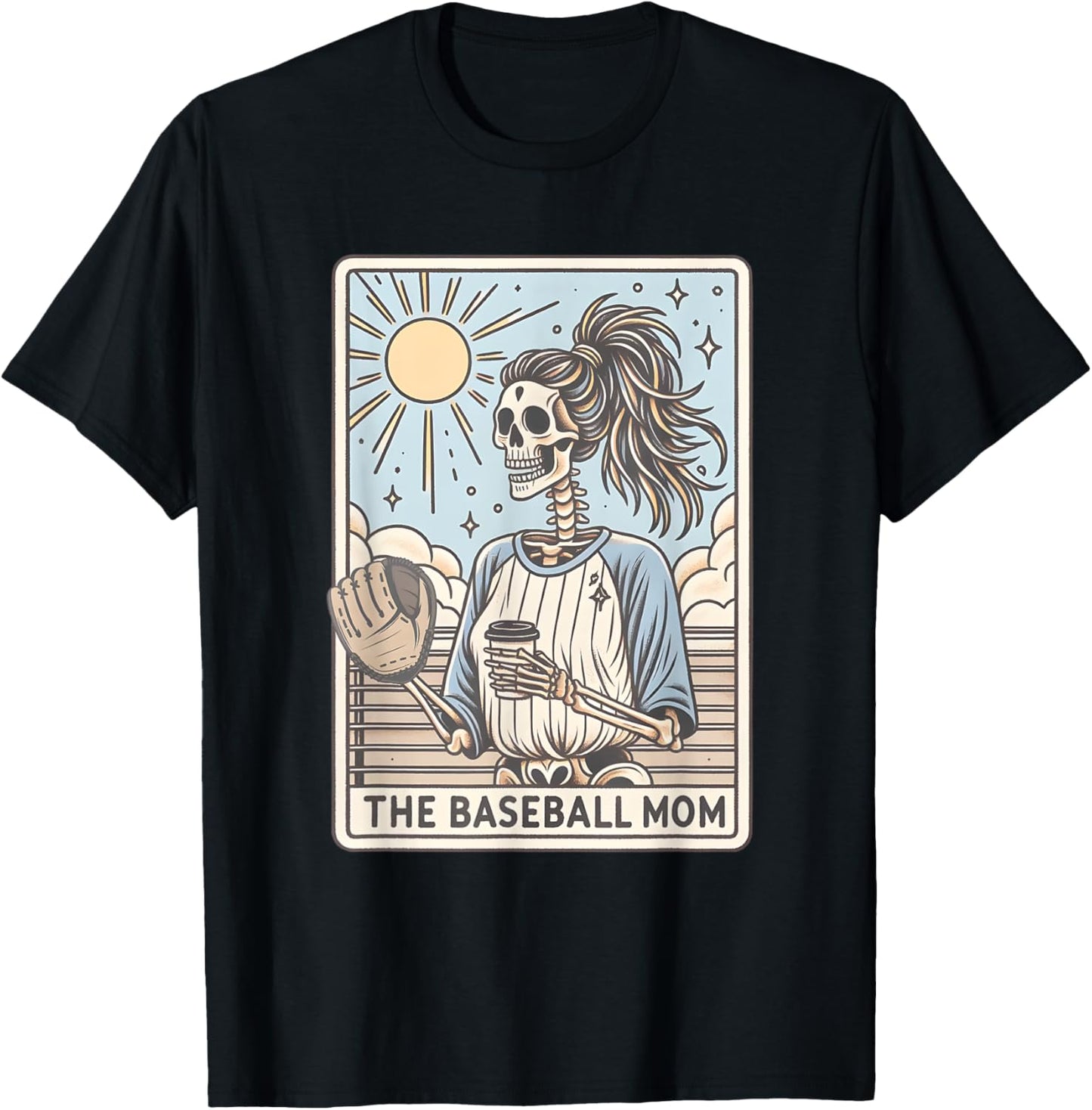 Funny Baseball Mom Halloween, Halloween Baseball Mama T-Shirt - T-Shirt | Black