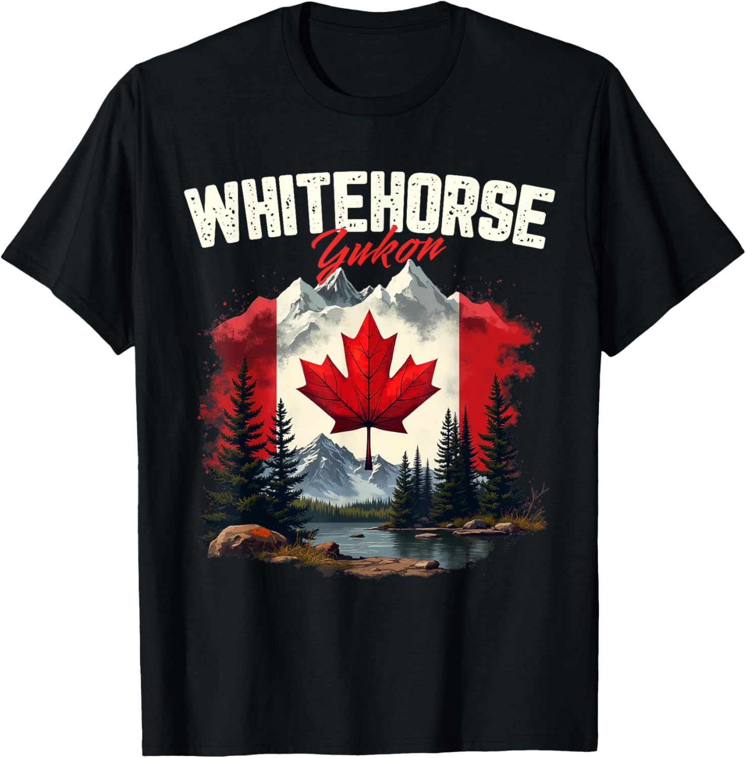 Whitehorse Yukon Canada Vacation Travel Souvenir T-Shirt - T-Shirt | Black