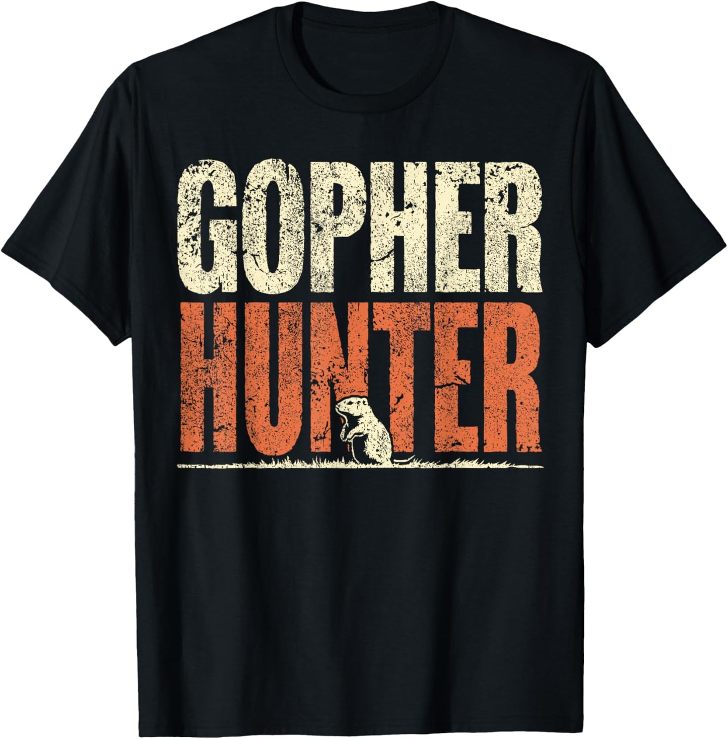 Gopher Hunter Gifts & GOPHER HUNTER -Adults Black Classic Fit Short Sleeve T-Shirt - T-Shirt | Black