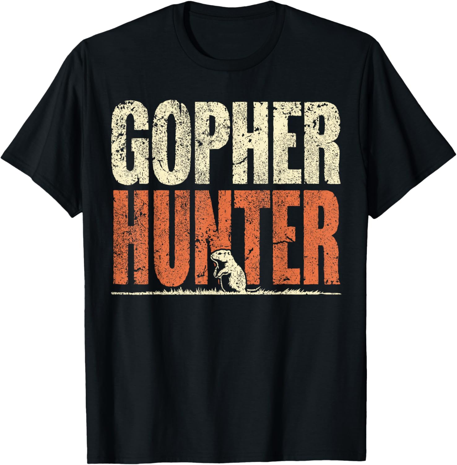 Gopher Hunter Gifts & GOPHER HUNTER -Adults Black Classic Fit Short Sleeve T-Shirt - T-Shirt | Black